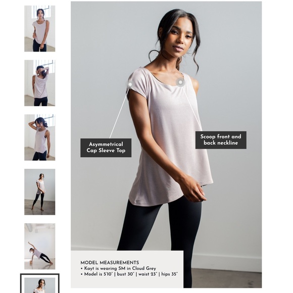 NWT SAVVI MD Light Muted Purple (Cloud Grey) Asymmetrical DARCY Top - Picture 6 of 15